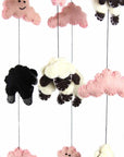 Pink Counting Sheep Felt Mobile