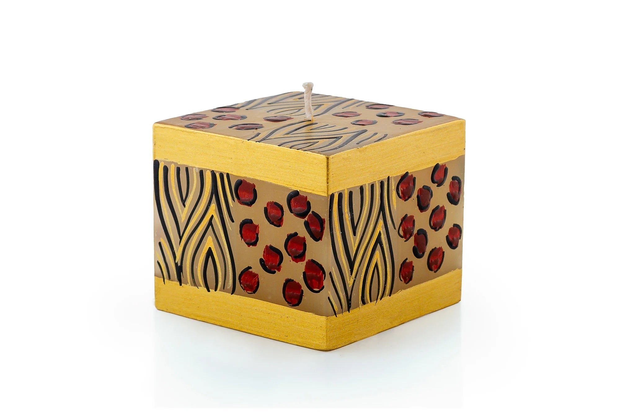 Animal Print Painted Candles