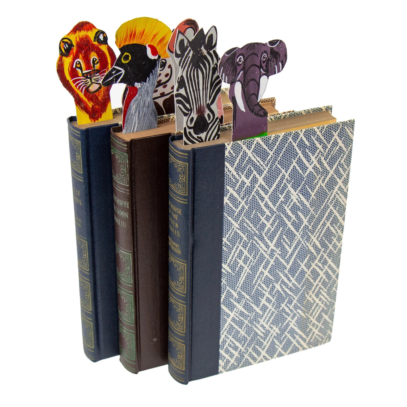 Handcrafted Leather Animal Bookmarks - Set of 10