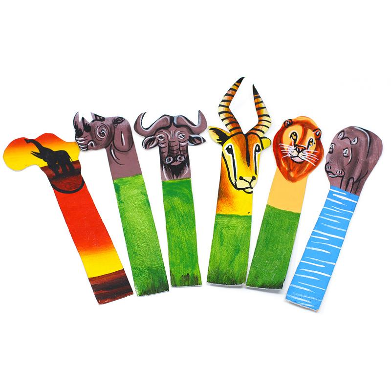 Handcrafted Leather Animal Bookmarks - Set of 10