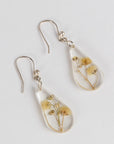 White Rain Flower Earrings