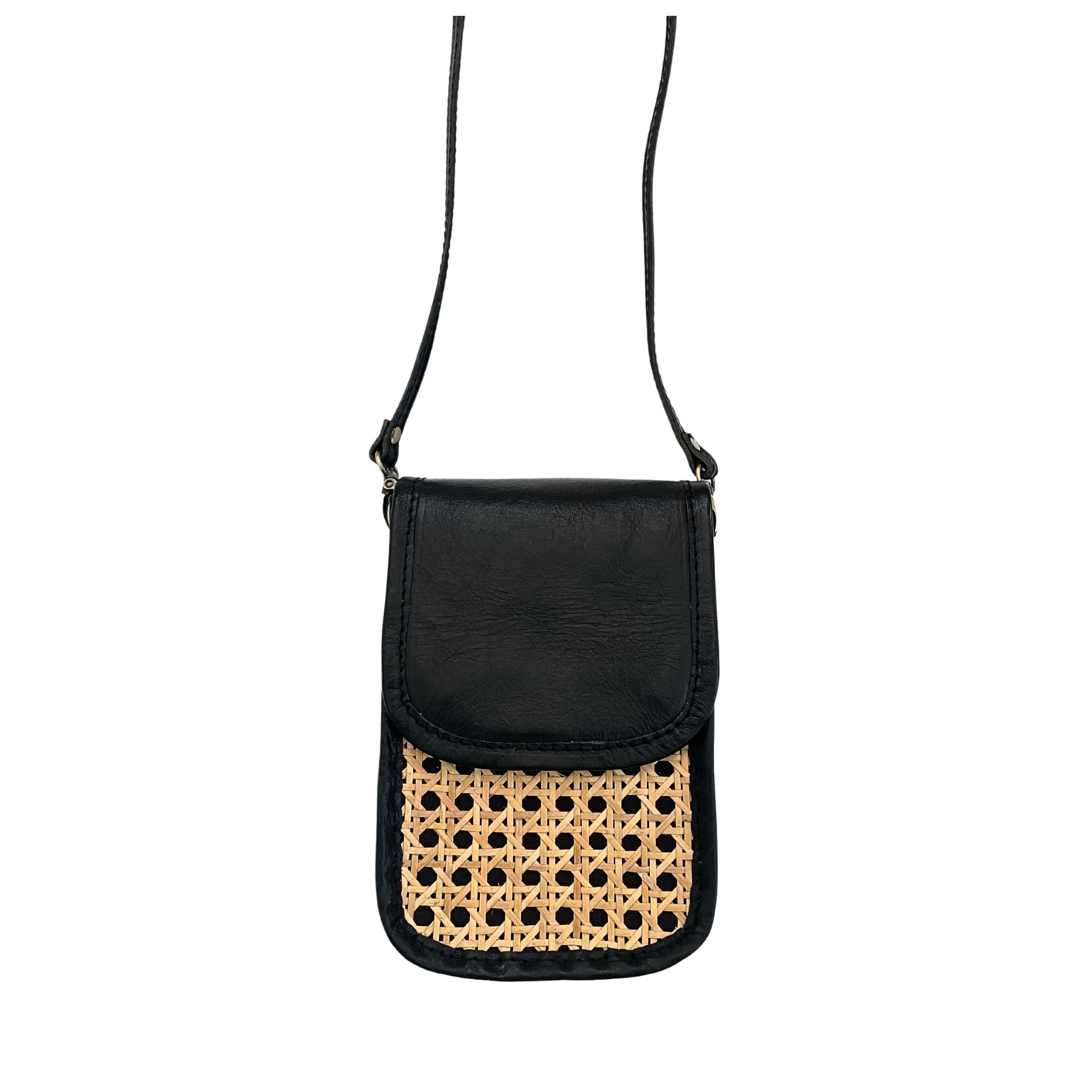 Jessica Cane and Leather Clutch Crossbody