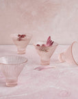 Pressed Pink Martini Glasses - Set of 4