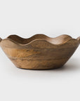 Mango Wood Scallop Bowl