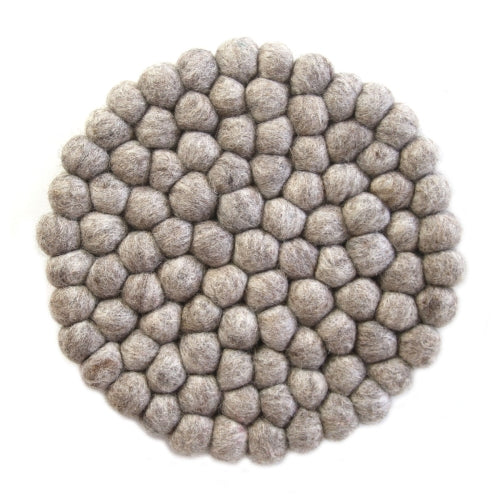 Light Gray Felt Ball Trivet