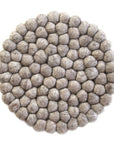 Light Gray Felt Ball Trivet