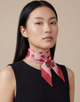 Tomatoes Silk Twilly Ribbon Scarf
