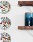 Dots & Flowers Pottery Trivet & Wall Hanging