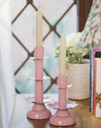 Lotus Bloom Tapered Aluminum Candleholder