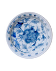 Small Blue and White Porcelain Peony Dish