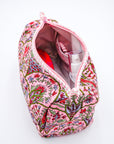 Pink Arch Hand-Block-Printed Toiletry Bag