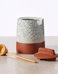 Ciya Blue Crackle Honey Pot