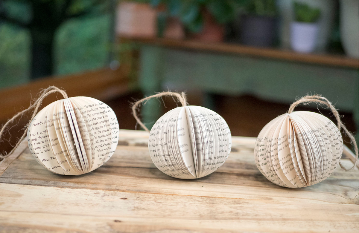 Book Ornaments - Set of 3