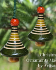 Mini Bell Christmas Tree Ornaments – Set of 2