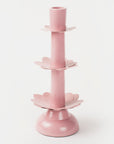 Lotus Bloom Tapered Pink Candleholders