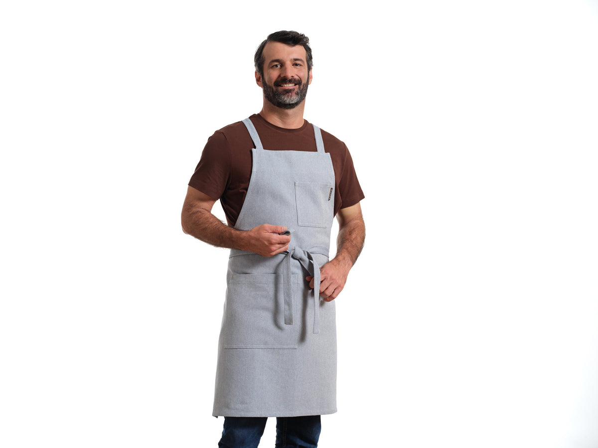 Cotton Crossback Apron with Pockets
