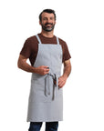 Cotton Crossback Apron with Pockets
