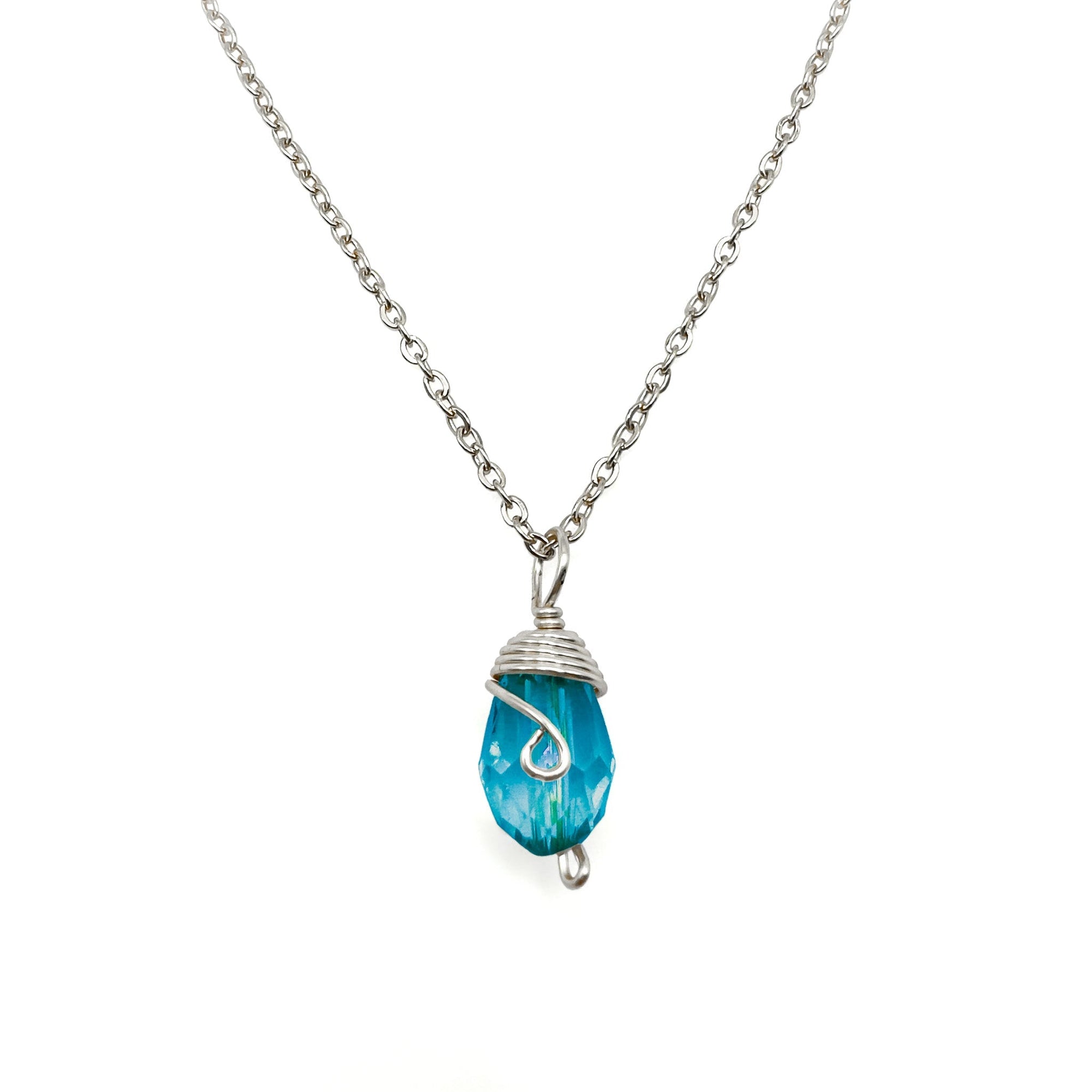 Silver Birthstone Necklace
