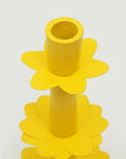 Lotus Bloom Tapered Aluminum Candleholder