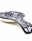 Handmade Pottery Blue Flower Spoon Rest - Encantada