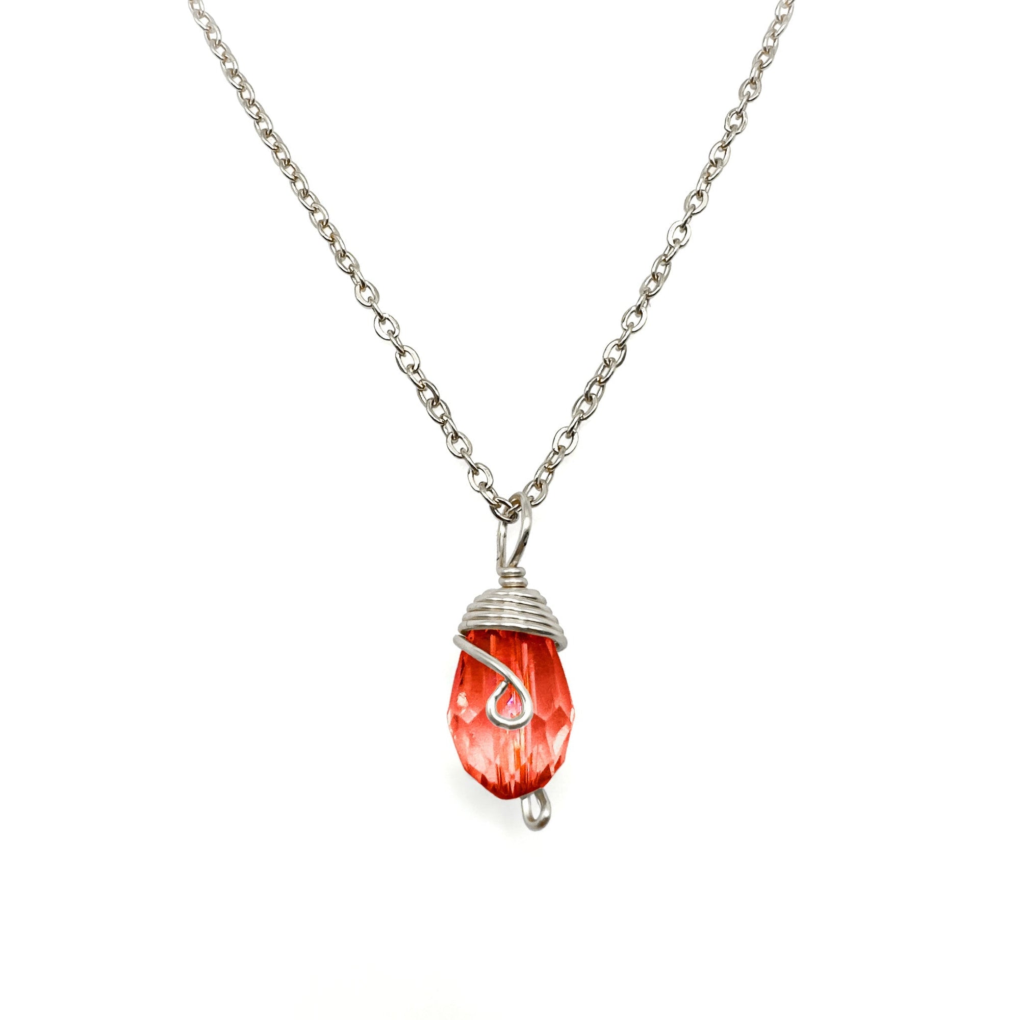 Silver Birthstone Necklace
