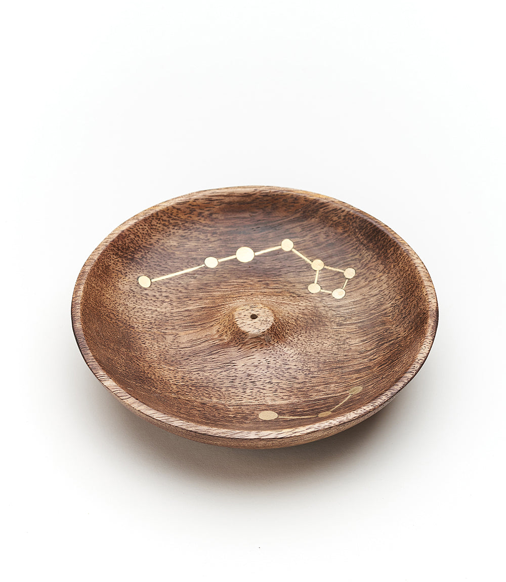 Jyotisha Celestial Wood &amp; Brass Incense Holder