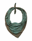 Leaf Grid Oversized Batik Cotton Bandana – 39"