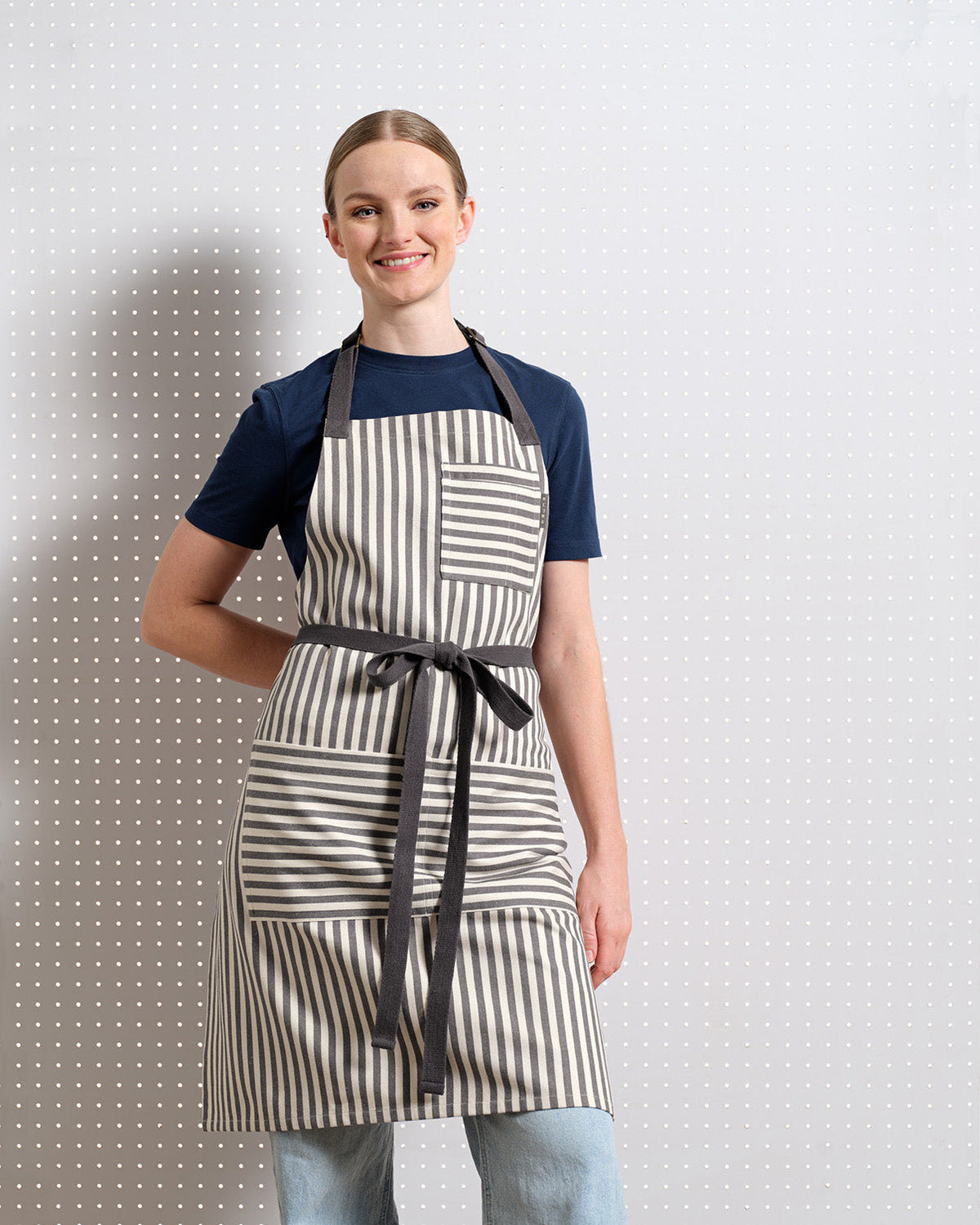 Cotton Bib Apron with Pockets