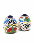 Encantada Handmade Pottery Spice Shakers, Dots & Flowers