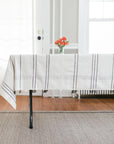 Ribbons Handwoven Cotton Tablecloth