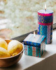 Blue Moon Painted Candles