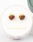 Sedona Sunrise Red Stud Earrings
