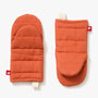 Paprika Red Cotton Oven Mitts - Set of 2