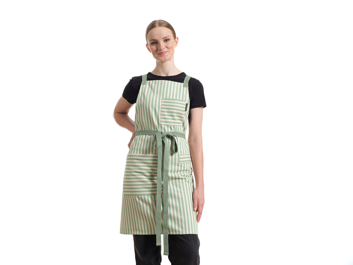 Cotton Crossback Apron with Pockets