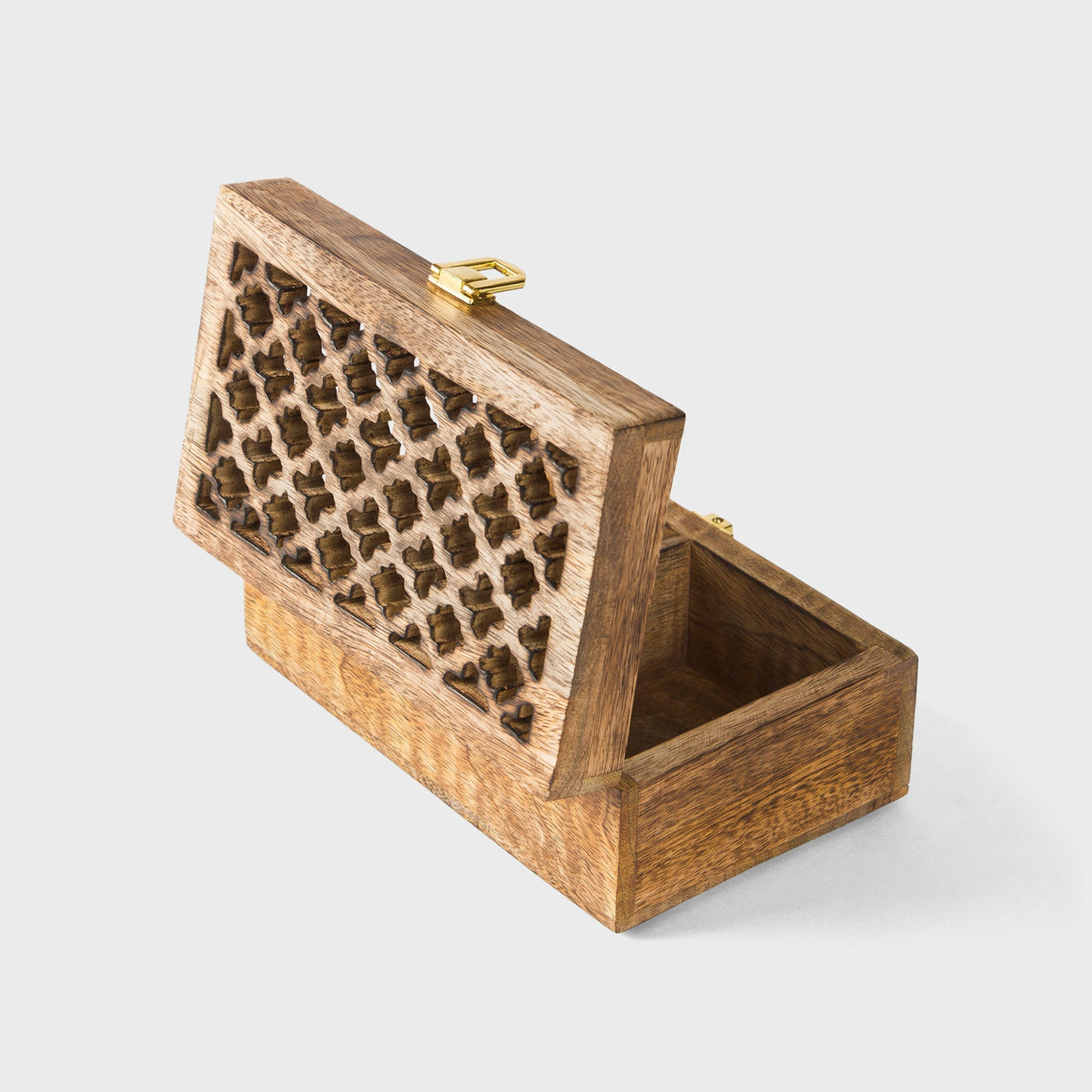 Mango Wood Trellis Keepsake Box