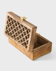 Mango Wood Trellis Keepsake Box