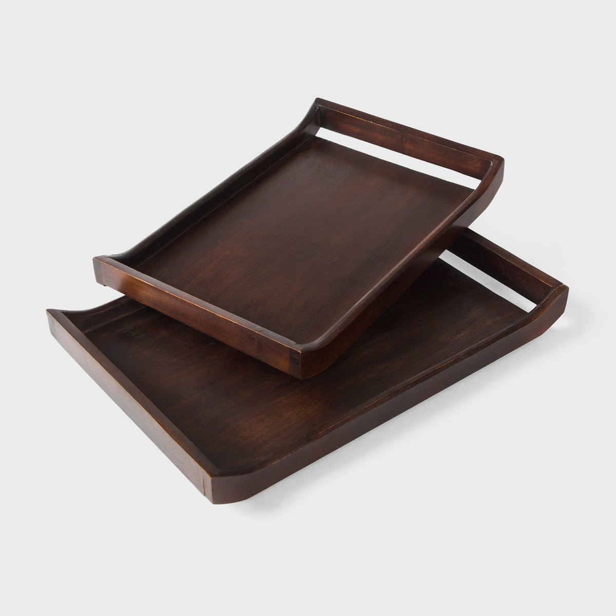 Urban Walnut Acacia Serving Trays - Set of 2
