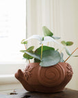 Rakshana Snail Plant Pot - Terracotta