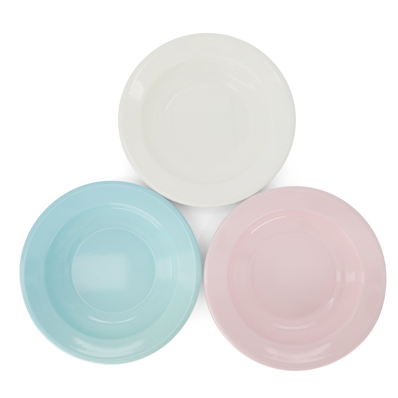 Enamel Two Tone Dinner Bowl - Set of 4