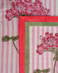 Pink Hydrangea Blockprint Placemats – Set of 2