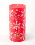 Whimsy Christmas Painted Candles