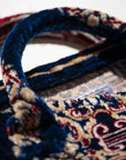 Navy Blue Rug Fabric Carpet Bag