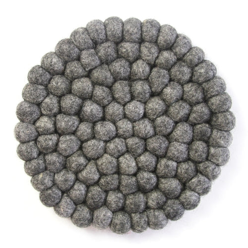 Dark Gray Felt Ball Trivet