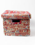 Lidded Sari Storage Basket - 10.5"H