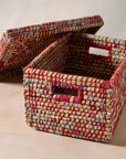 Lidded Sari Storage Basket - 10.5"H