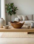 Acacia Wood Scallop Bowl
