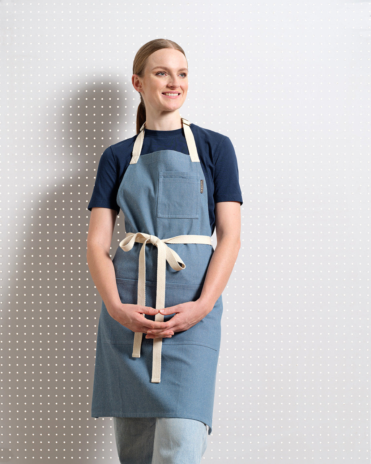 Cotton Bib Apron with Pockets