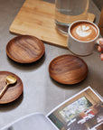 Teak Wooden Coasters - Set of 4