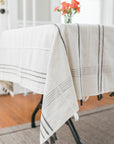 Ribbons Handwoven Cotton Tablecloth
