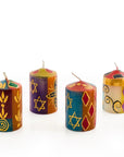 Judaica Painted Candles